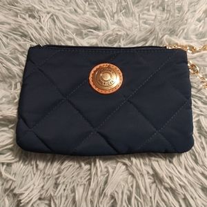 Tommy Hilfiger Quilted Wristlet w/Gold chain strap